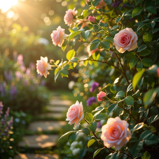 Free Romantic Rose Garden Image - Roses, Garden, Painting | Download at ...