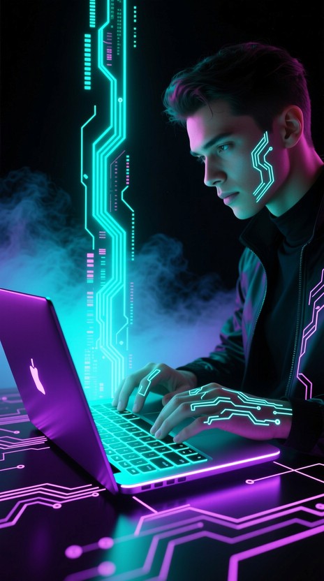 Free Coding in Darkness Image - Cyberpunk, Hacker, Coding | Download at ...