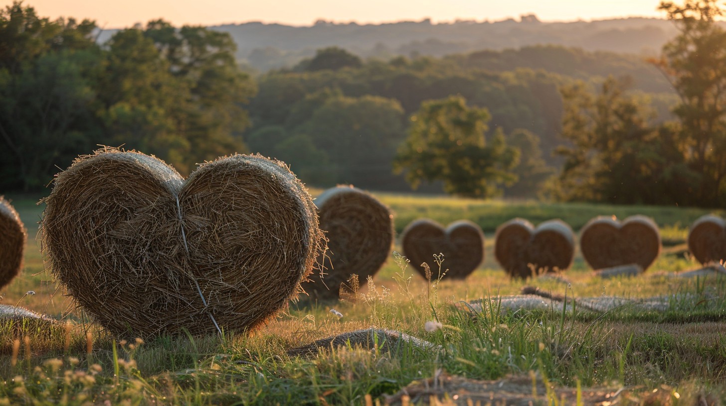 Free Sunset Hay Bales Image - Hay, Sunset, Field | Download at StockCake