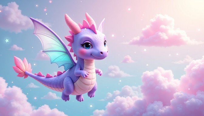 Free Magical Pastel Dragon Image | Download at StockCake