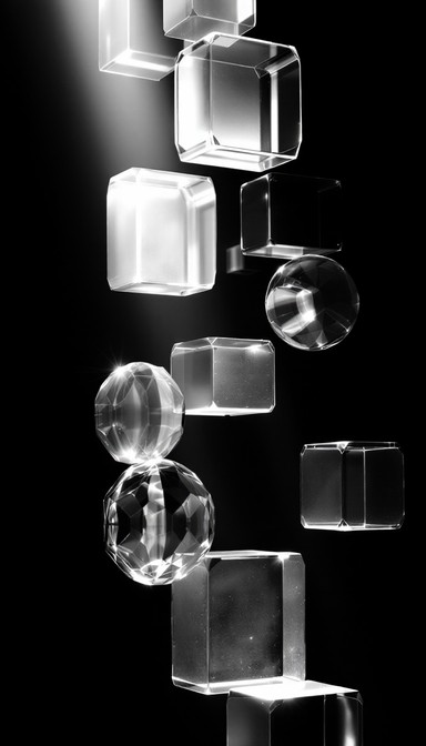 Floating Objects Transparent Free Floating Crystal Forms Image - Geometric, Translucent, Floating ...