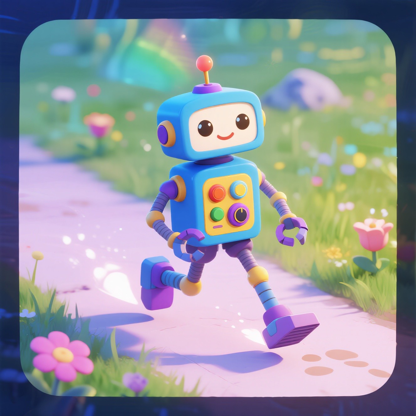 Free Cheerful Meadow Robot Image - Robot, Whimsical, Meadow | Download ...