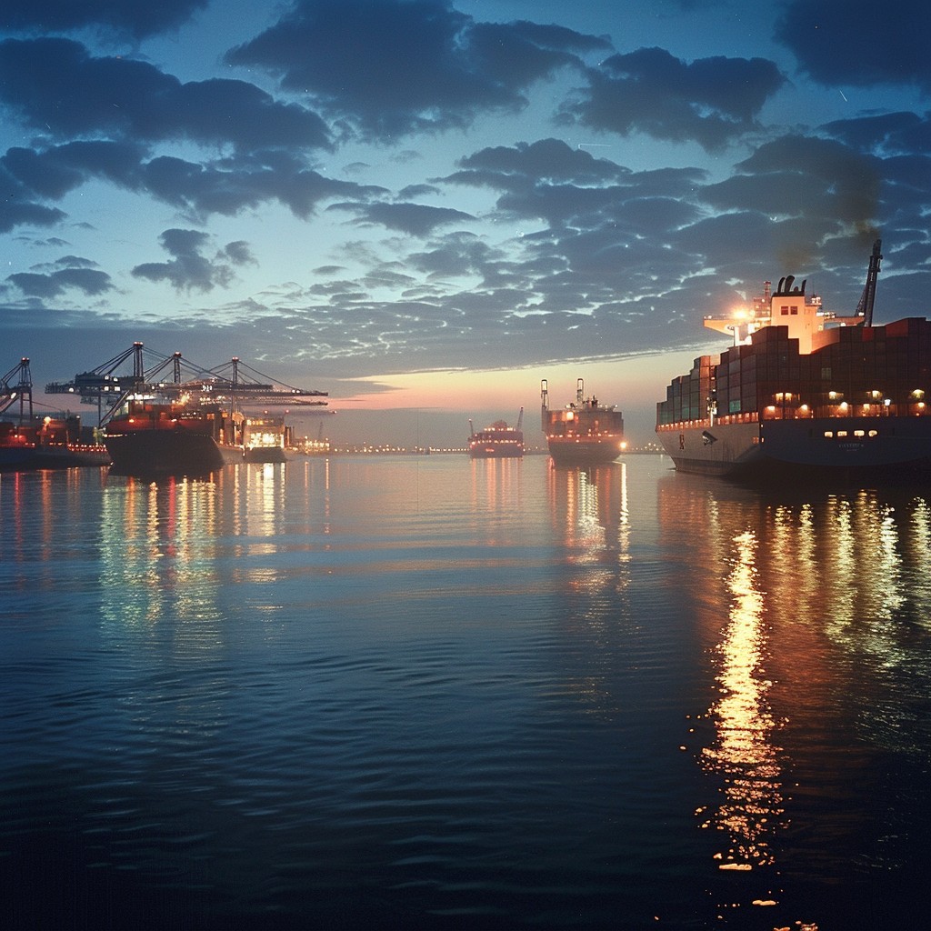 Free Harbor Sunset View Photo - Harbor, Sunset, Ships | Download at ...
