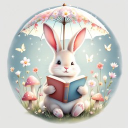 Free Magical Reading Rabbit Image - Rabbit, Bunny, Reading | Download ...