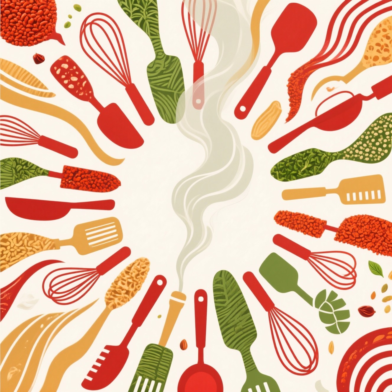 Free Vibrant Cooking Pattern Image - Kitchen, Utensils, Cooking ...