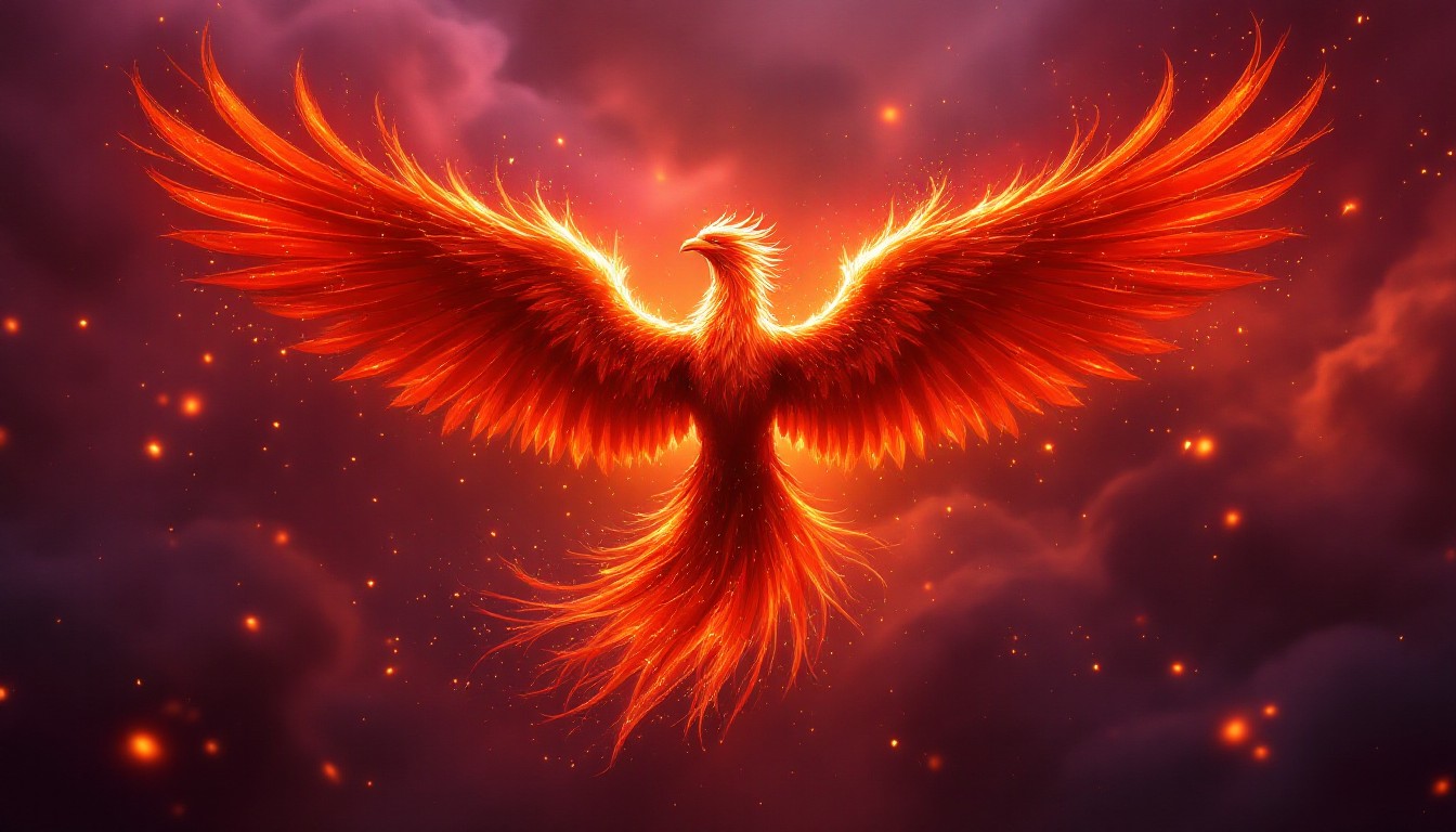 Download Majestic Crimson Phoenix Image - Phoenix, Crimson, Firebird ...