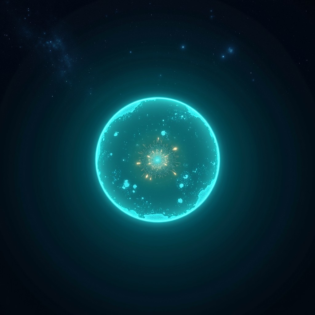 Undulating Orbs Free Luminous Cosmic Orb Image - Bioluminescent, Cosmic, Teal ...