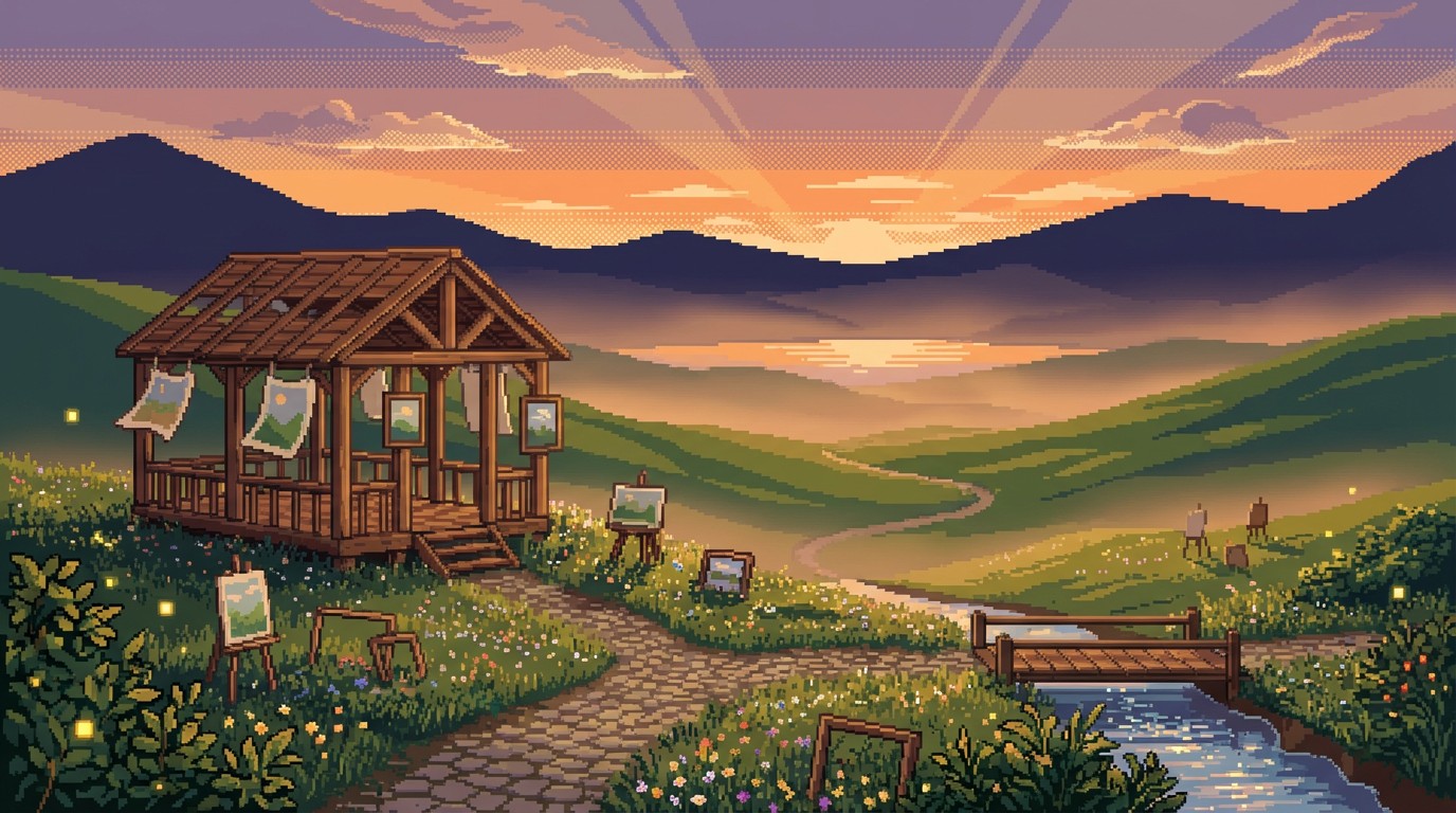 Free Pixel Art Paradise Image - Pixel, Art, Retro | Download at StockCake