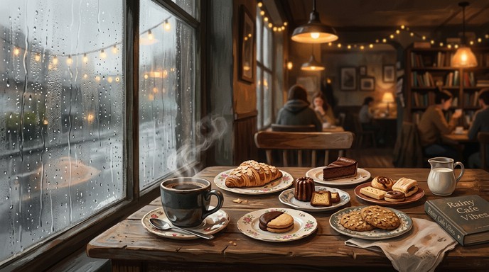 Free Rainy Cafe Comfort Image - Cafe, Rain, Cozy | Download at StockCake