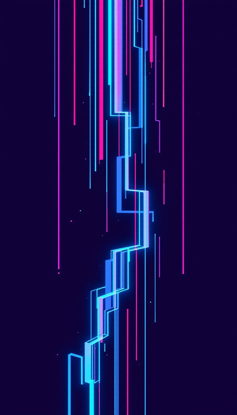 Free Digital Neon Cascade Image - Pixel, Neon, Geometric | Download at ...