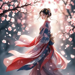 Free Cherry Blossom Dance Image - Anime, Kimono, Sakura | Download at ...
