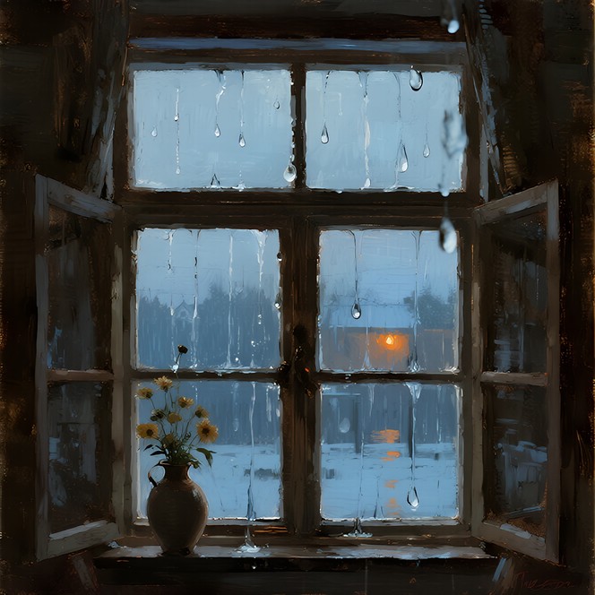 Window With Rain Free Rainy Flower Display Image - Rain, Flowers, Window | Download at ...
