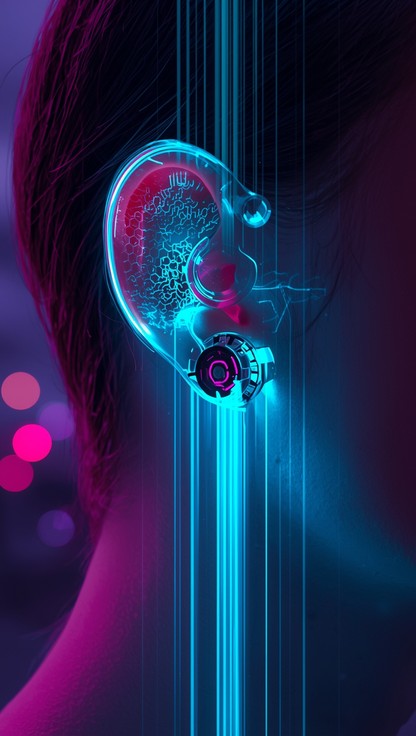Free Cybernetic Neon Ears Image - Cybernetic, Bionic, Futuristic ...
