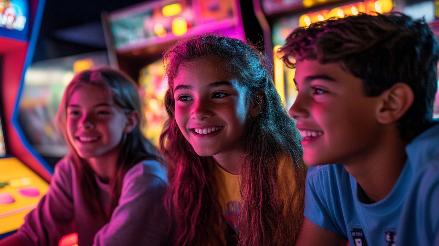 Free Kids playing arcade Image - Arcade, Children, Gaming | Download at ...