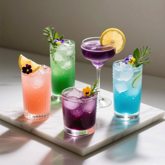 Free Colorful Botanical Mocktails Image | Download at StockCake