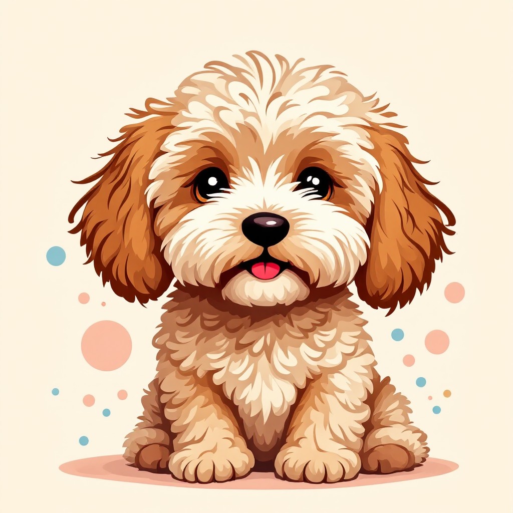 Free Fluffy Cavapoo Illustration Image - Puppy, Dog, Illustration ...