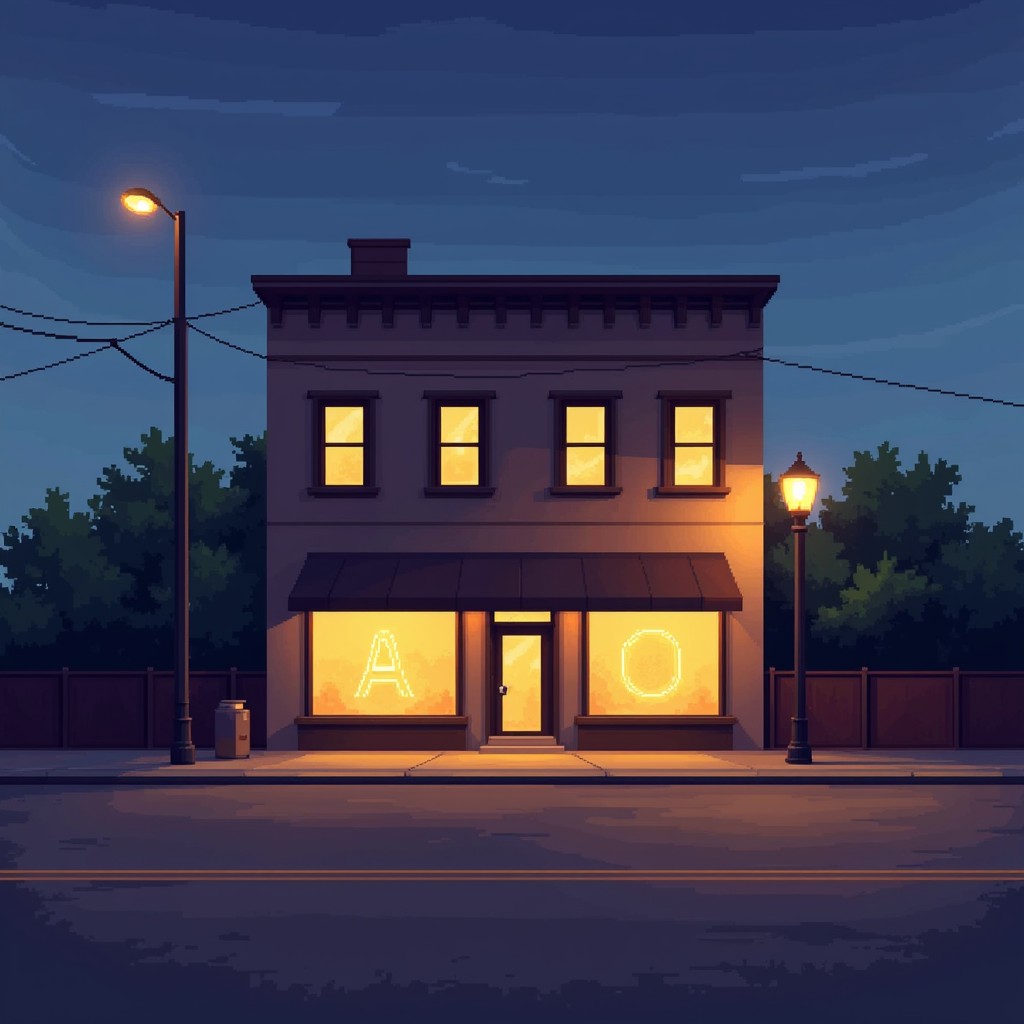 Storefront Night Texture Free Illuminated Quiet Storefront Image - Storefront, Nighttime ...