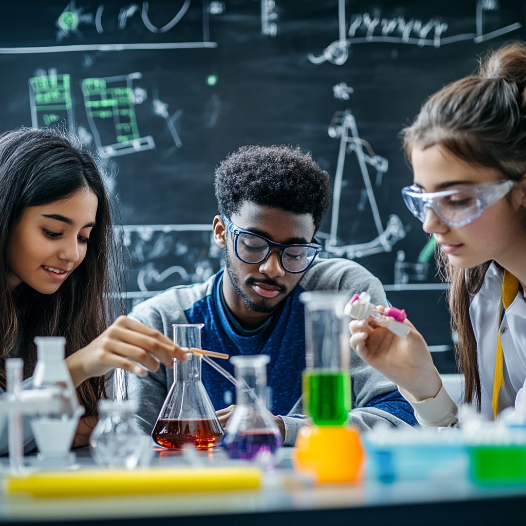 Student Create Experimet Free Students conducting experiment Image - Students, Chemistry ...