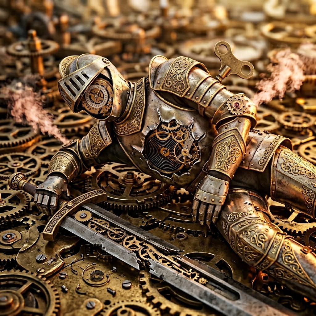 Free Clockwork Knight Falls Image - Steampunk, Clockwork, Knight ...