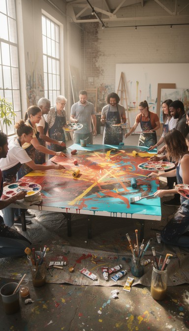 Free Collaborative Art Creation Image - Artists, Painting ...