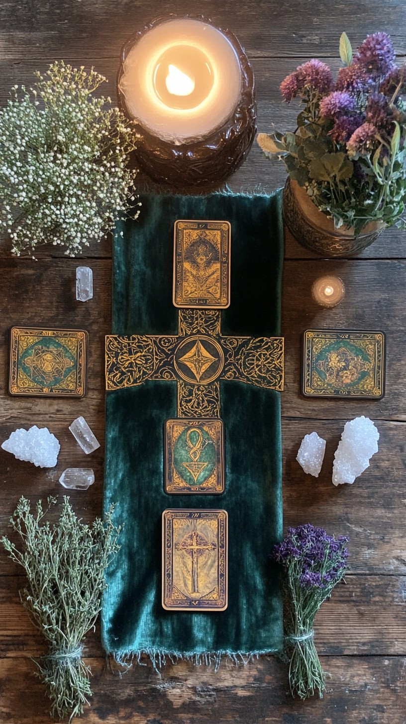Etoro Ritual Free Tarot Ritual Setup Image - Tarot, Candles, Crystals | Download at ...
