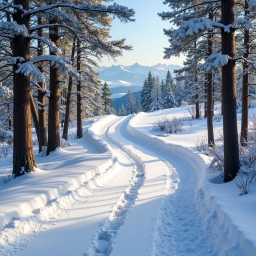 Free Snowy Forest Path Image - Snow, Forest, Path | Download at StockCake