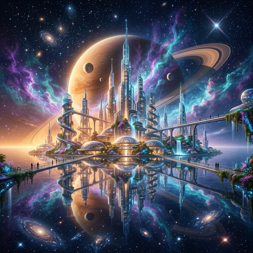 Free Utopian Space Metropolis Image - Futuristic, City, Space ...