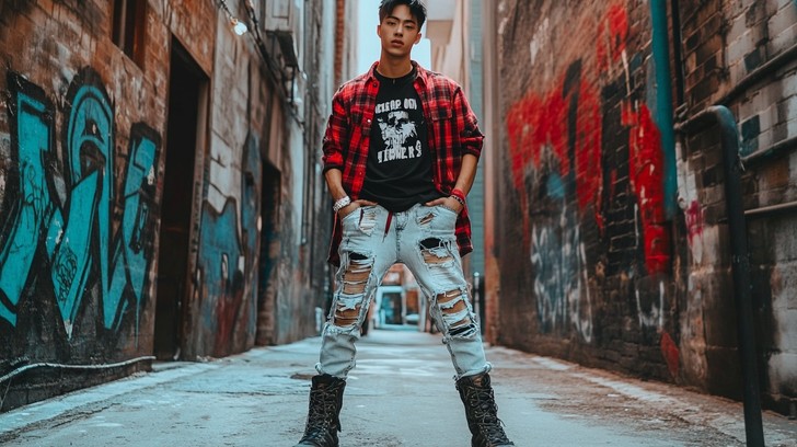 Urban Rugged Style Download Urban Style Portrait Image - Urban, Fashion, Graffiti | StockCake