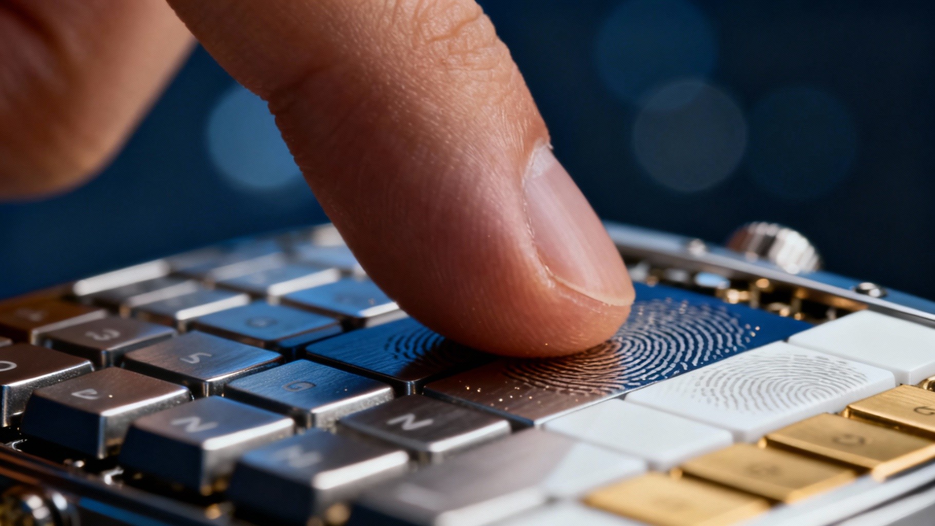 Free Touch Meets Technology Image - Fingerprint, Technology, Metallic ...