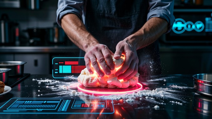 Free Futuristic Bread Making Image - Cyberpunk, Futuristic, Neon ...