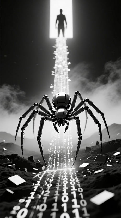Free Digital Predator Ascending Image - Spider, Binary, Digital ...