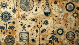 Free Vintage Scientific Pattern Image - Vintage, Scientific, Pattern ...