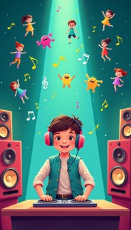 Free Tiny DJ Wonderland Image - Dj, Child, Music | Download at StockCake