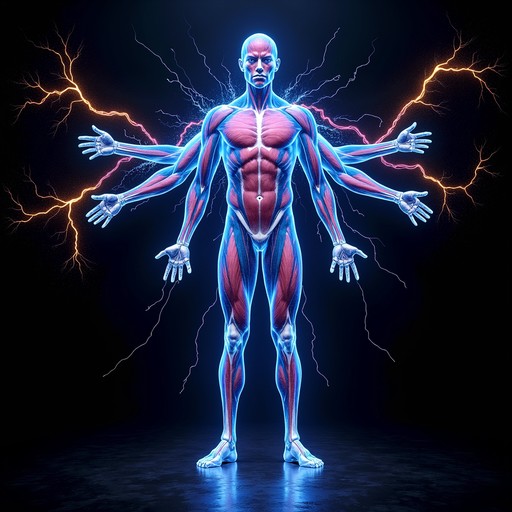 Free Luminous Strength Embodied Image - Muscular, Bioluminescent ...