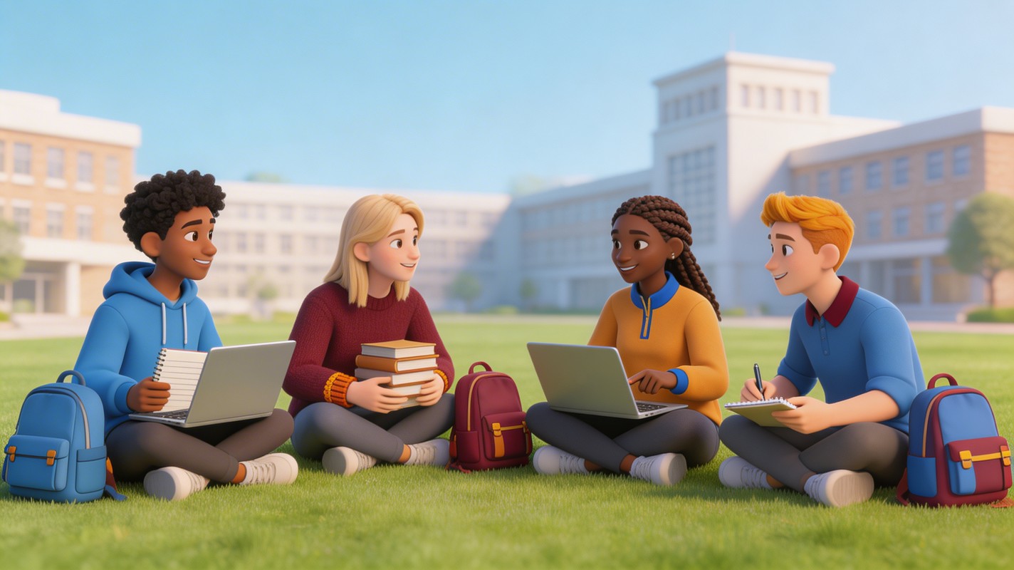 Study Clouse Free Campus Study Circle Image - Students, College, Campus | Download ...