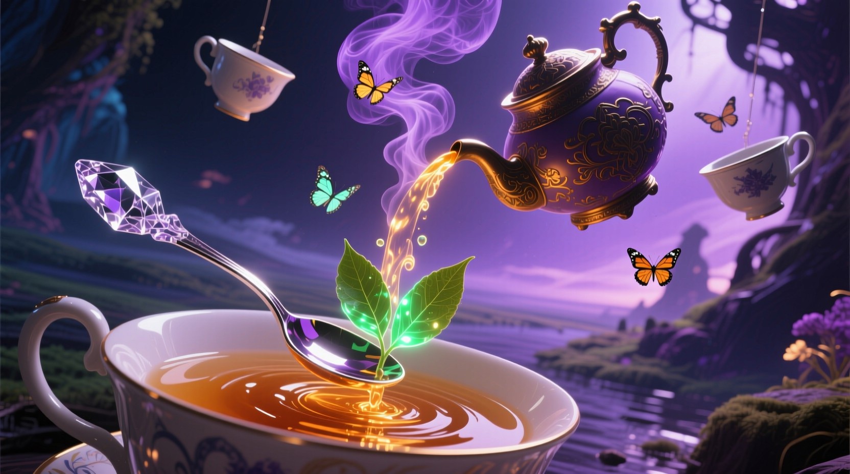 Free Enchanted Tea Ritual Image - Tea, Teapot, Magical | Download at ...