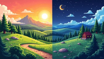Free Day Meets Night Image - Sunset, Moonlight, Landscape | Download at ...