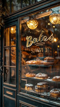 Free Illuminated Bakery Window Image - Bakery, Window, Illuminated ...