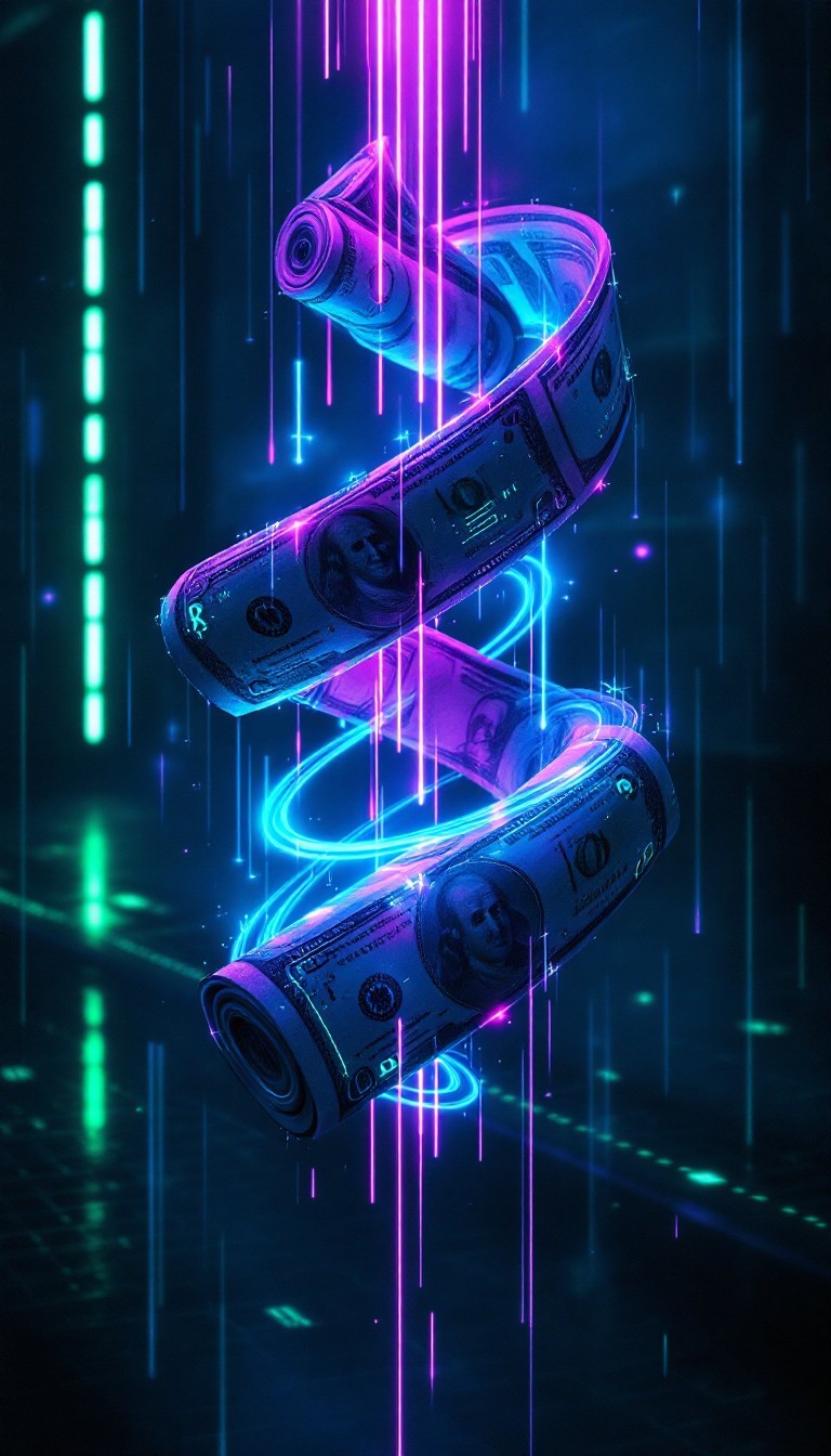 Free Neon Money Flows Image - Cyberpunk, Neon, Holographic | Download ...