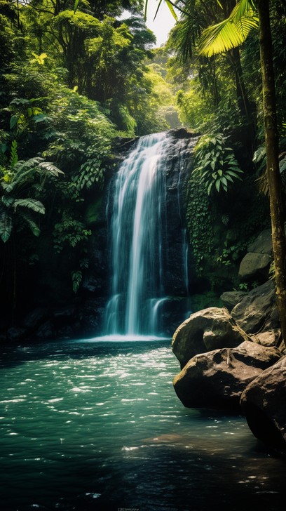 Free Serene Waterfall Oasis Image - Waterfall, Tropical, Nature ...