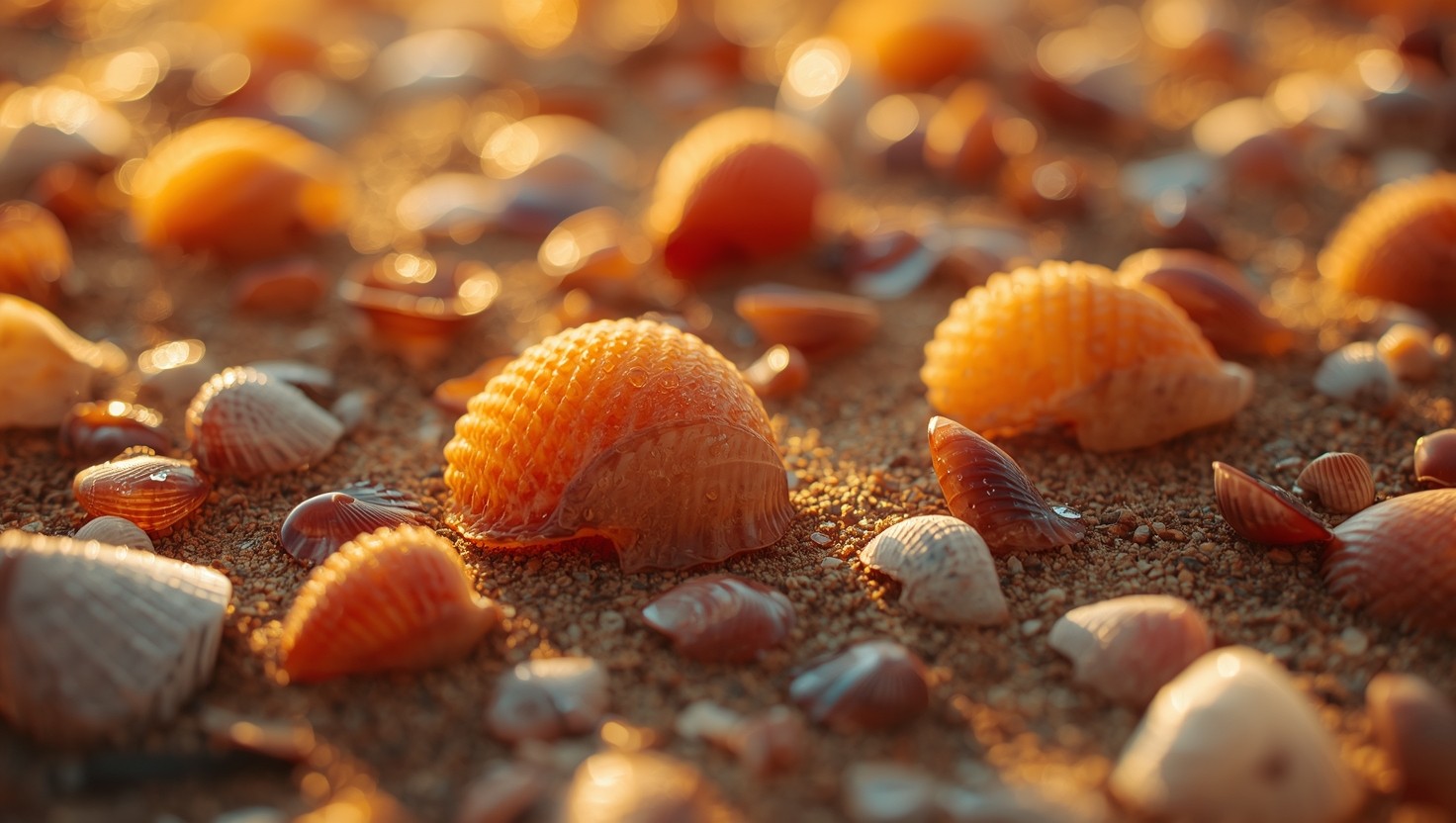 Free Sunset Shell Symphony Photo - Seashells, Orange, Beach | Download ...