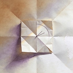 Free Folded Time Art Image - Watercolor, Origami, Clock | Download at ...