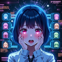 Free Virtual Emotion Display Image - Anime, Cyberpunk, Digital ...