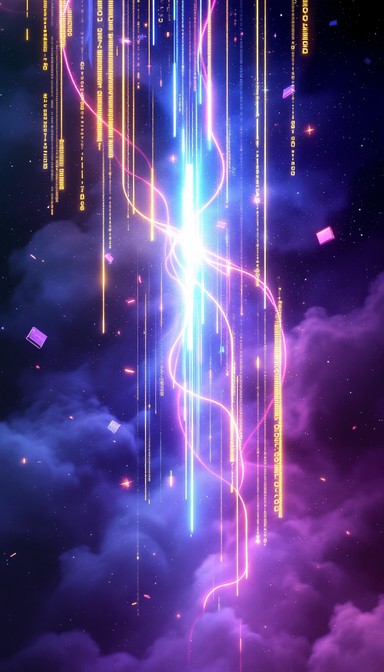 Free Digital Knowledge Stream Image - Cyberpunk, Holographic ...
