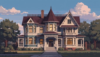 Free Victorian Pixel Palace Image - Victorian, House, Mansion ...