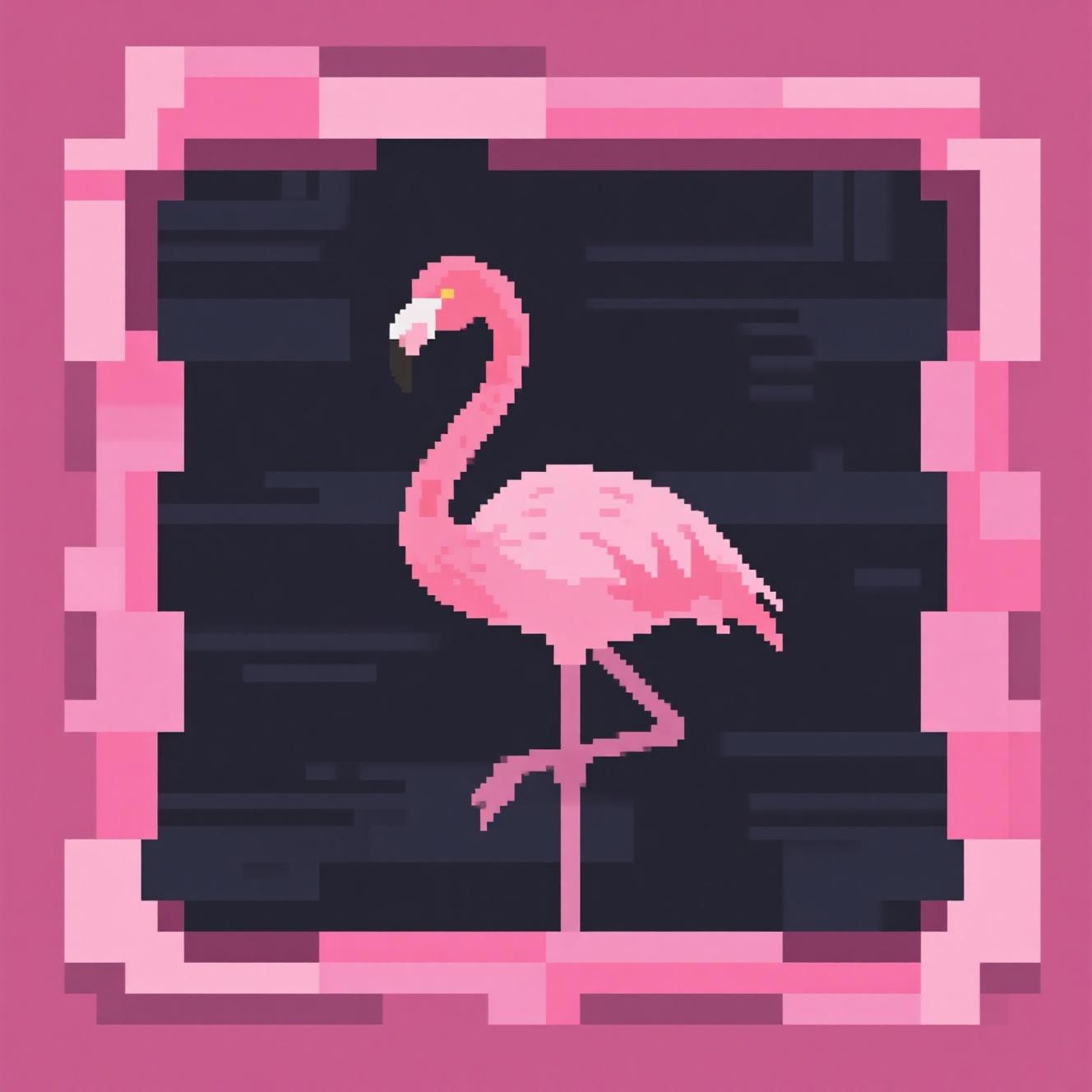 Free Pink Pixel Flamingo Image - Flamingo, Pink, Pixel | Download at ...