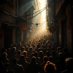Free Light Pierces Crowd Image - Crowd, Alley, Light | Download at ...