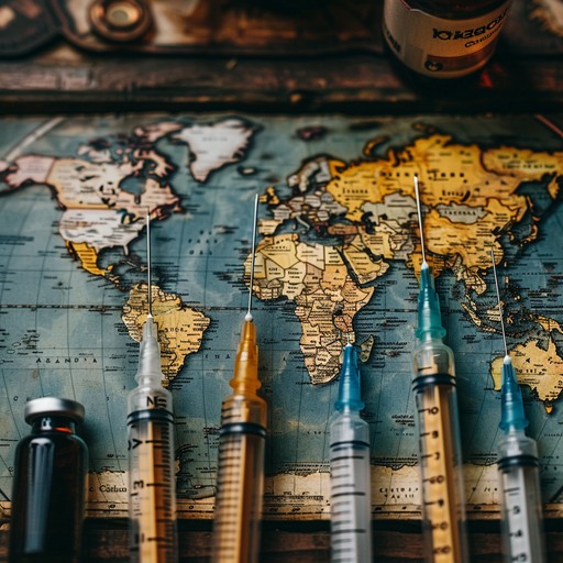 Download Global Vaccination Concept Image - Map, Vaccine, Syringe ...