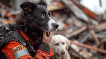 Download Heroes Among Ruins Image - Firefighter, Search Dog, Rubble ...