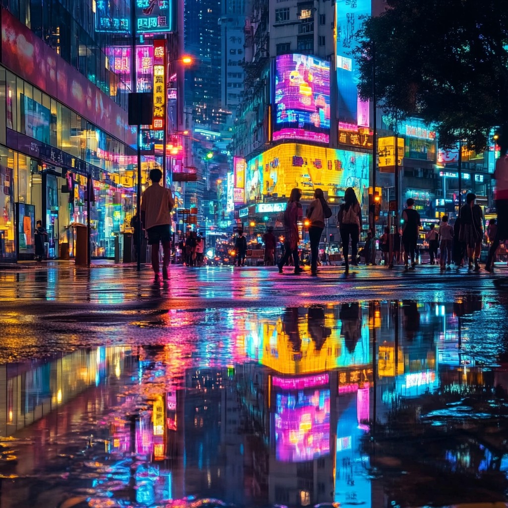 Free Rainy city lights Photo - City, Night, Rain | Download at StockCake